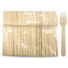 Load image into Gallery viewer, 500 Pack | Eco Friendly Wooden Cutlery Fork Natural - Battery Mate