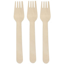 Load image into Gallery viewer, 500 Pack | Eco Friendly Wooden Cutlery Fork Natural - Battery Mate