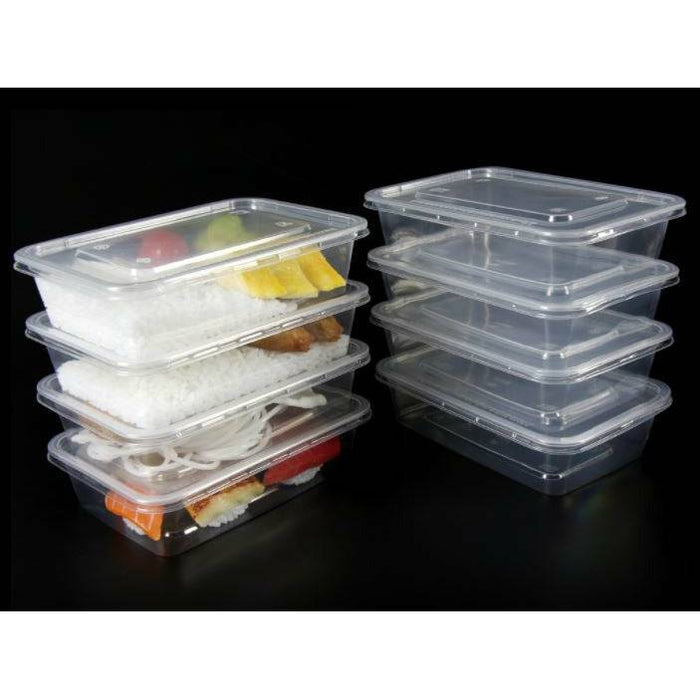 500ml (Small) | 100 Pack Food Containers Takeaway Storage Box - Battery Mate