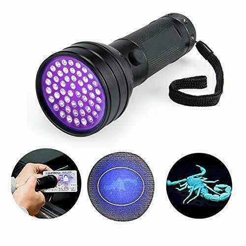 51 LED UV Flashlight Torch Light Lamp Ultraviolet Blacklight Aluminum 395 nM AUS - Battery Mate