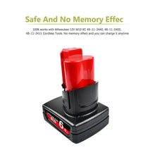 Load image into Gallery viewer, 6.0Ah Li-ion Battery For Milwaukee M12 48-11-2440 48-11-2412 48-11-2402 Tools - Battery Mate