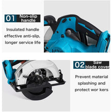 Load image into Gallery viewer, 7'' Circular Saw 185mm Cordless Brushless Wood Cutting For Makita 18V Battery - Battery Mate