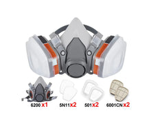 Load image into Gallery viewer, 7 IN 1 Gas Mask Full Face Respirator Paint Spray Chemical Facepiece Safety - Battery Mate