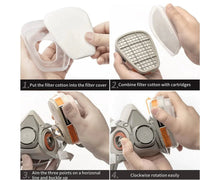 Load image into Gallery viewer, 7 IN 1 Gas Mask Full Face Respirator Paint Spray Chemical Facepiece Safety - Battery Mate