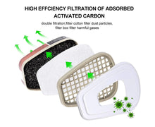 Load image into Gallery viewer, 7 IN 1 Gas Mask Full Face Respirator Paint Spray Chemical Facepiece Safety - Battery Mate