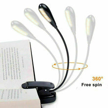 Load image into Gallery viewer, 7 LED Reading Light USB Rechargeable Clip On Bed Book Reading Lamp Stand Light - Battery Mate