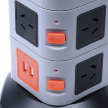 Load image into Gallery viewer, 7/15 Ports AC Outlets 2USB Power Strip Tower Surge Protector Power Board Charger - Battery Mate