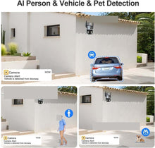 Load image into Gallery viewer, 4MP Wifi Camera Three Dual Lens 10X Zoom Security Protection Video Surveillance Auto Tracking - Battery Mate