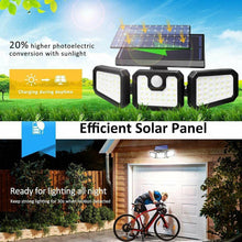Load image into Gallery viewer, 74 LED 3 Head Garden Solar Lights Outdoor Fence Security Motion Sensor Lamp AU - Battery Mate