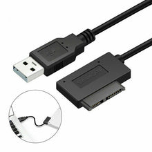Load image into Gallery viewer, 7+6 13Pin Slim SATA to USB CD DVD Rom Optical Hard Drive Cable Adapter Converter - Battery Mate