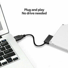 Load image into Gallery viewer, 7+6 13Pin Slim SATA to USB CD DVD Rom Optical Hard Drive Cable Adapter Converter - Battery Mate