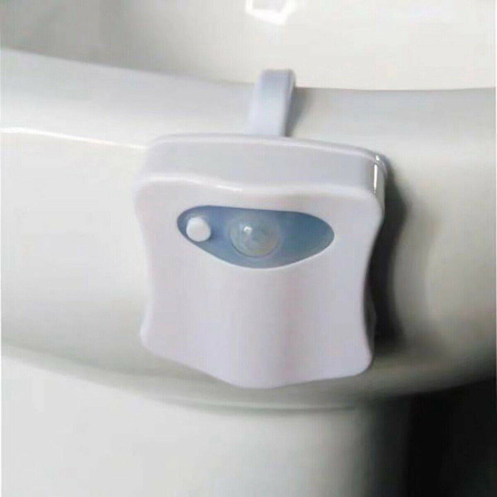 8 Colors Toilet Bowl LED Night Light Motion Activated Seat Sensor Lamp Bathroom - Battery Mate