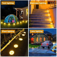 Load image into Gallery viewer, 8 Pack Solar Lights Outdoor Solar Garden Lights, LED Solar Pathway Lights Outdoor Ground Lights (Warm White) - Battery Mate