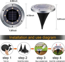 Load image into Gallery viewer, 8 Pack Solar Lights Outdoor Solar Garden Lights, LED Solar Pathway Lights Outdoor Ground Lights (Warm White) - Battery Mate