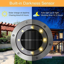Load image into Gallery viewer, 8 Pack Solar Lights Outdoor Solar Garden Lights, LED Solar Pathway Lights Outdoor Ground Lights (Warm White) - Battery Mate