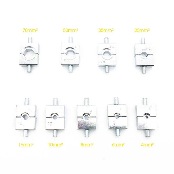 8 Ton Hydraulic Terminal Crimper Cable Wire Force Tool Kit 9 Die 4mm-70mm AU - Battery Mate