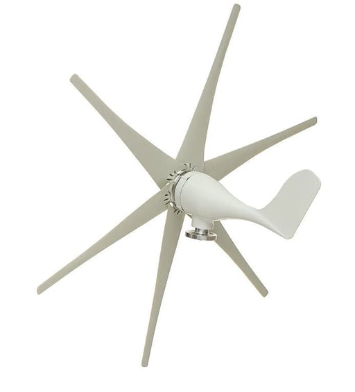 800W Peak 6 Blades 12V/24V/48V Horizontal Wind Turbine Generator Residential Home Wind Power Generator - 48V - Battery Mate