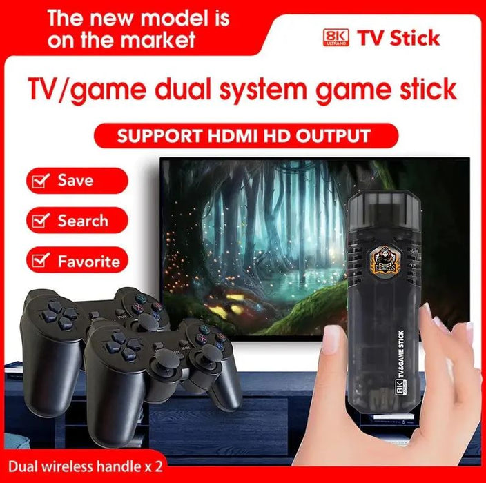 8K Video Quad-core Android TV Box 10000+ Game Console Retro Stick Dual System - Battery Mate