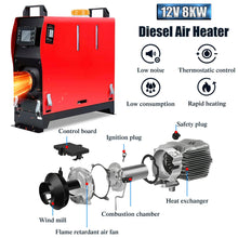 Load image into Gallery viewer, 8KW Portable Diesel Air Heater 12V Thermostat Deisel Caravan Motorhome Trailer A - Battery Mate