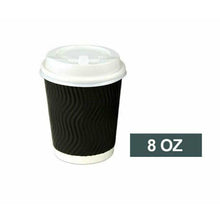 Load image into Gallery viewer, 8oz (Small) 1000pcs Disposable Coffee Cups Bulk Takeaway Paper Triple Wall Take Away - Battery Mate