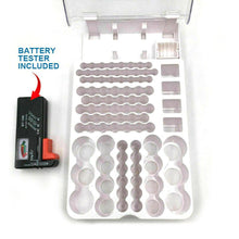 Load image into Gallery viewer, 93 Slot Battery Storage Organizer Holder with Tester-Battery Caddy Rack Case Box - Battery Mate