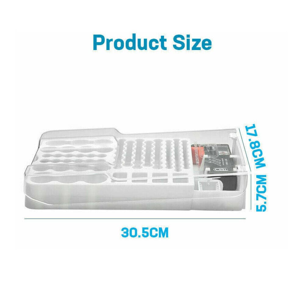 93 Slot Battery Storage Organizer Holder with Tester-Battery Caddy Rack Case Box - Battery Mate