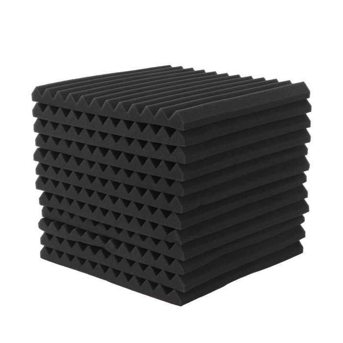 96 Pack | Acoustic Soundproof Foam Sound Absorbing Panels 30×30×5cm - Battery Mate