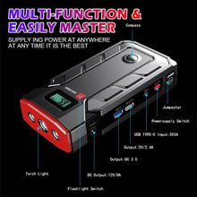 Load image into Gallery viewer, 99900mAh Car Jump Starter Power Bank Pack Vehicle Charger Battery Engine Booster - Battery Mate