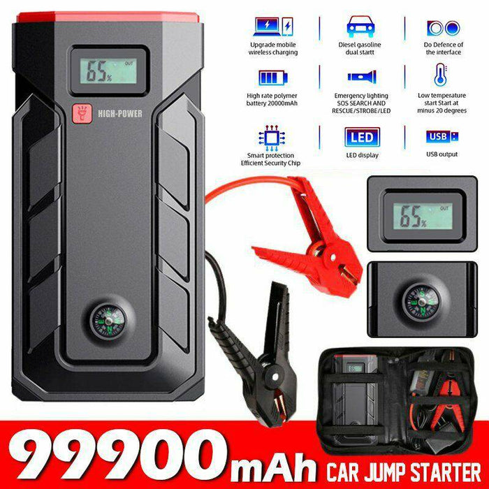 99900mAh Car Jump Starter Power Bank Pack Vehicle Charger Battery Engine Booster - Battery Mate