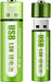 AA Battery 1800mWh USB Rechargeable li-ion Battery 1.5v [2 Pack] - Battery Mate