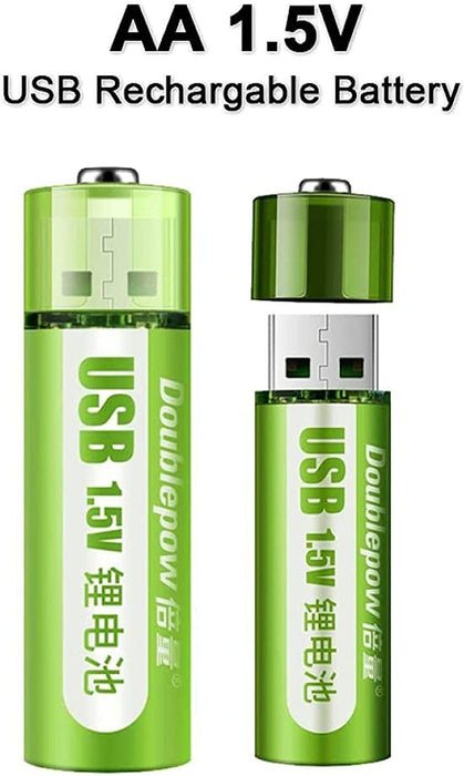 AA Battery 1800mWh USB Rechargeable li-ion Battery 1.5v - Battery Mate