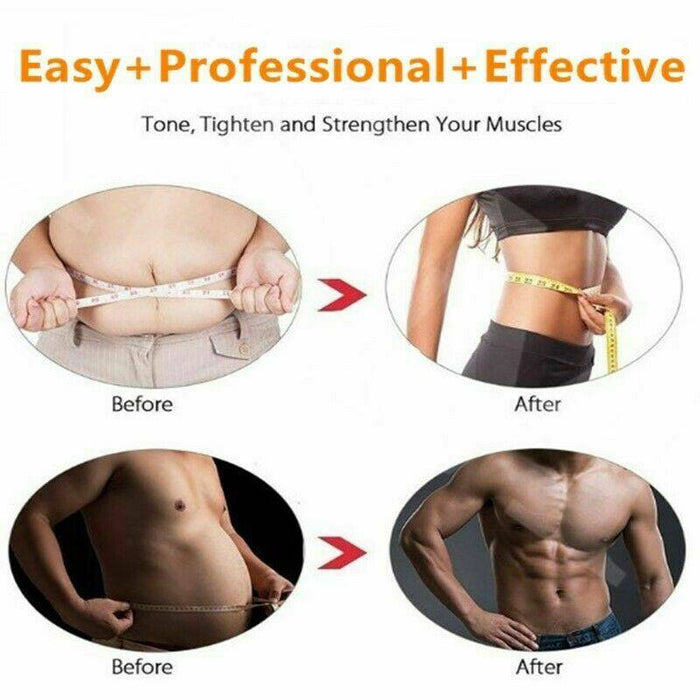 ABS Abdominal Muscle Trainer EMS Stimulator Toning Belt Smart Home Training Set - Battery Mate