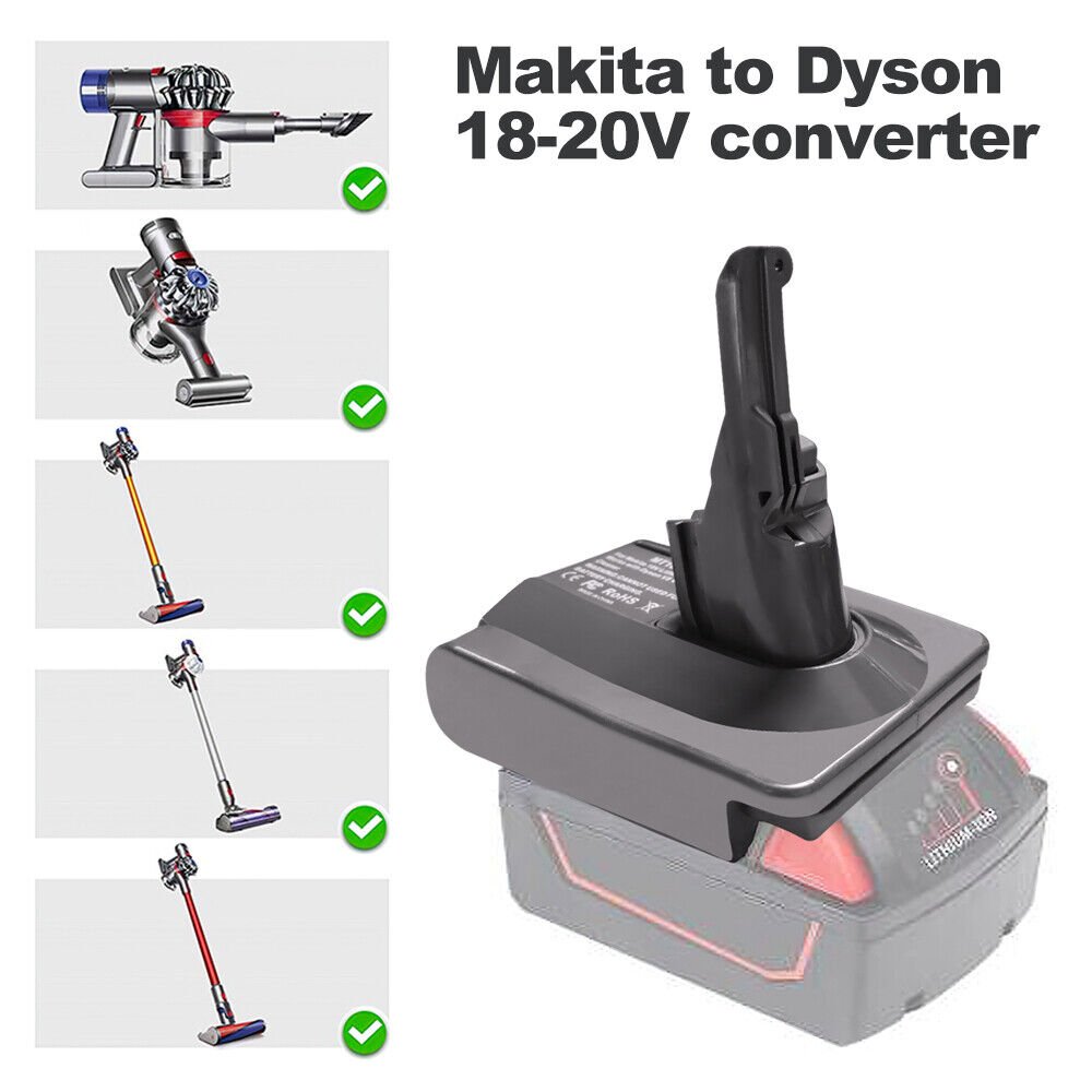 Adapter For Makita 18V Battery Converter To For Dyson V7 & V8 Vacuum Cleaner - Battery Mate