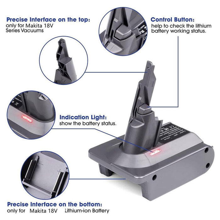 Adapter For Makita DeWalt Milwaukee Bosch Battery Convert To Dyson V8 AU - Battery Mate