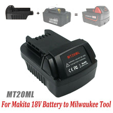 Load image into Gallery viewer, Adaptor for Makita 18V Battery Convert to Milwaukee 18V Tool Adapter Converter - Battery Mate