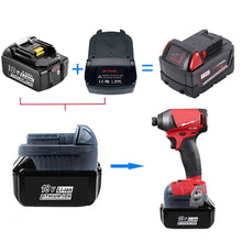 Load image into Gallery viewer, Adaptor for Makita 18V Battery Convert to Milwaukee 18V Tool Adapter Converter - Battery Mate