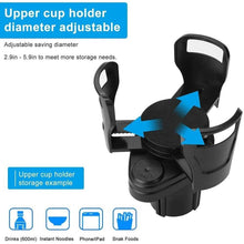 Load image into Gallery viewer, Adjustable 2in1 Car Seat Cup Holder Bottle Drink Coffee Storage Water Bottle AU - Battery Mate