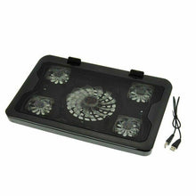 Load image into Gallery viewer, Adjustable Height Laptop Notebook Rapid Cooling Pad 5 Fans LED Fit 7&quot;-17&quot; - Battery Mate