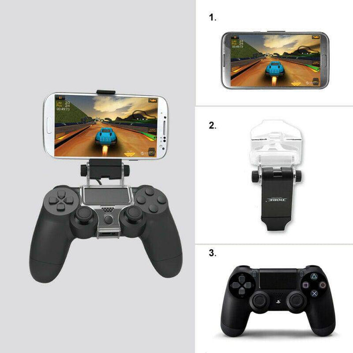 Android Mobile Phone iPhone Clip Clamp Holder for SONY PS4 Dualshock Controller - Battery Mate