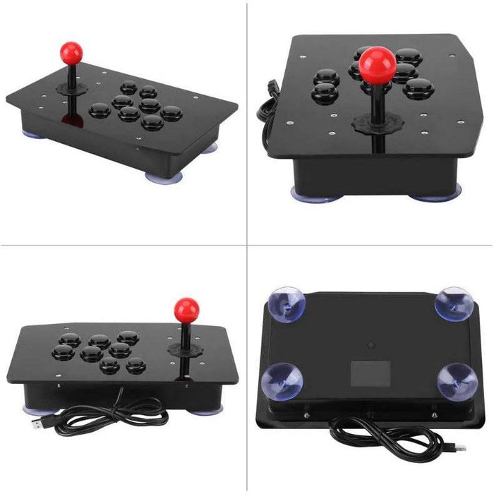 Arcade Joystick Fighting Stick Acrylic Wired Usb Gaming Controller Gamepad Video Game for PC Desktop Joystick Grip Triggers - Battery Mate