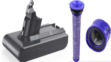 Load image into Gallery viewer, Battery &amp; Filters Combo for Dyson V6, DC59 DC58 SV03 SV04 Vacuum Cleaners - Battery Mate