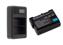 Load image into Gallery viewer, Battery Replacement + LCD Charger for Nikon EN-EL15 D7000 D7100 D800 D800E D600 Camera - Battery Mate