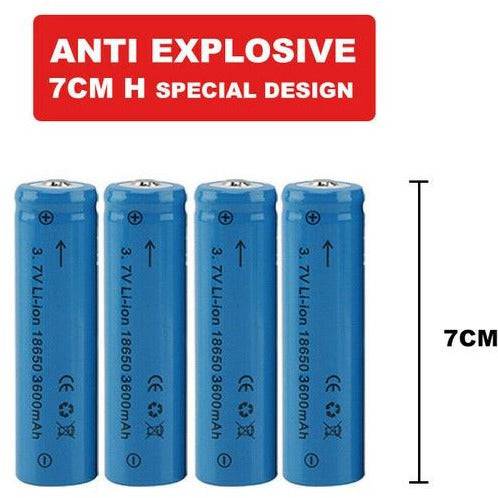 4x 3.7V 3600mAh Li-ion Rechargeable Battery + USB Smart Charger Indicator - Battery Mate