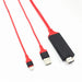 Compatible iPhone To HDTV HDMI AV TV Adapter Video Output 2M Cable (RED) - Battery Mate