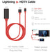 Compatible iPhone To HDTV HDMI AV TV Adapter Video Output 2M Cable (RED) - Battery Mate