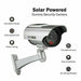 [2 Pack]  Solar Powered Fake Security Camera Outdoor Blinking LED Light Surveillance - Battery Mate