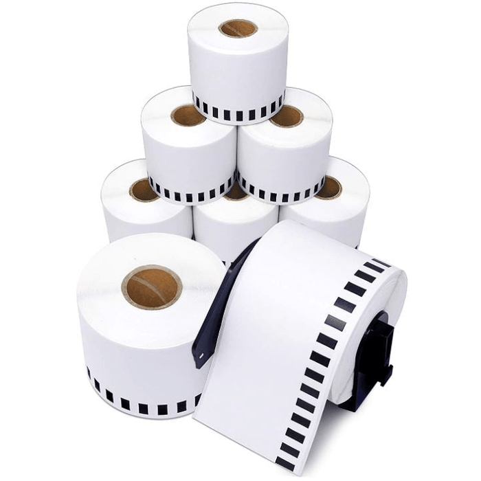 5 Rolls | Compatible Brother DK-2205 62mm x 30.48m(2-3/7" x 100') Continuous Length Paper Tape Labels With Out Cartridge - Battery Mate