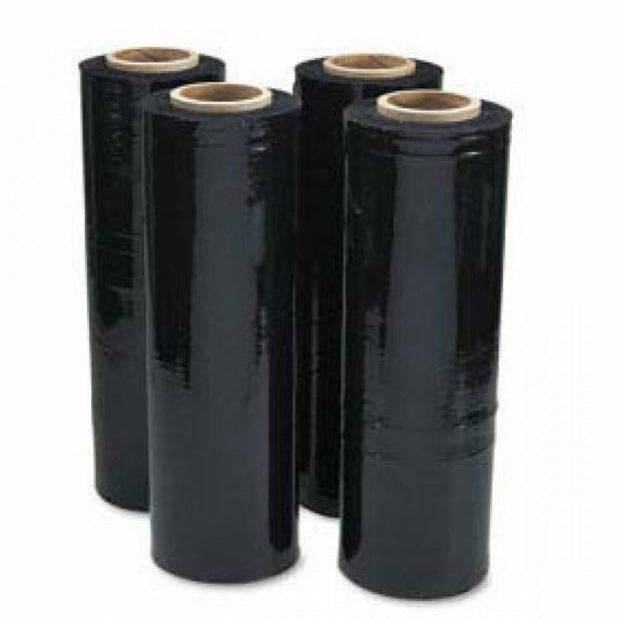 1 Roll | Stretch Film BLACK Hand Use 500mm x 450m | 25UM Pallet Shrink Wrap - Battery Mate