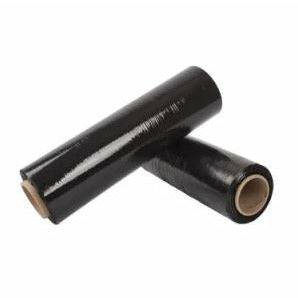 4 Rolls | Stretch Film BLACK Hand Use 500mm x 450m | 25UM Pallet Shrink Wrap - Battery Mate