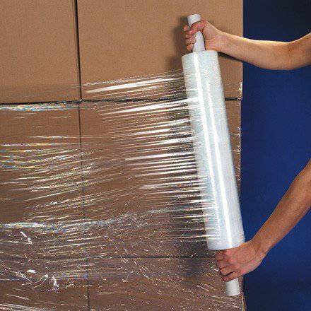 4 Rolls Stretch Film | Pallet Wrap CLEAR Hand Use 500mm x 450m | 25UM Pallet Wrap - Battery Mate